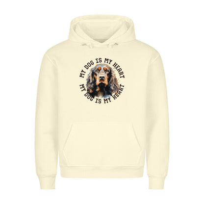 Premium Hoodie "Cocker Spaniel HEART" Beige – hunde-shirt.de