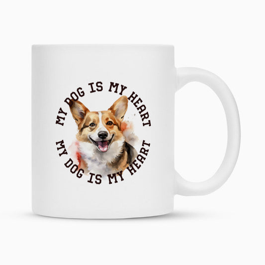 Tasse "Welsh Corgi Cardigan HEART" Weiß – hunde-shirt.de