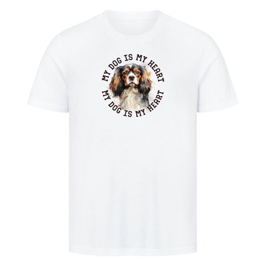 Premium T-Shirt "American Cocker Spaniel HEART" Weiß – hunde-shirt.de
