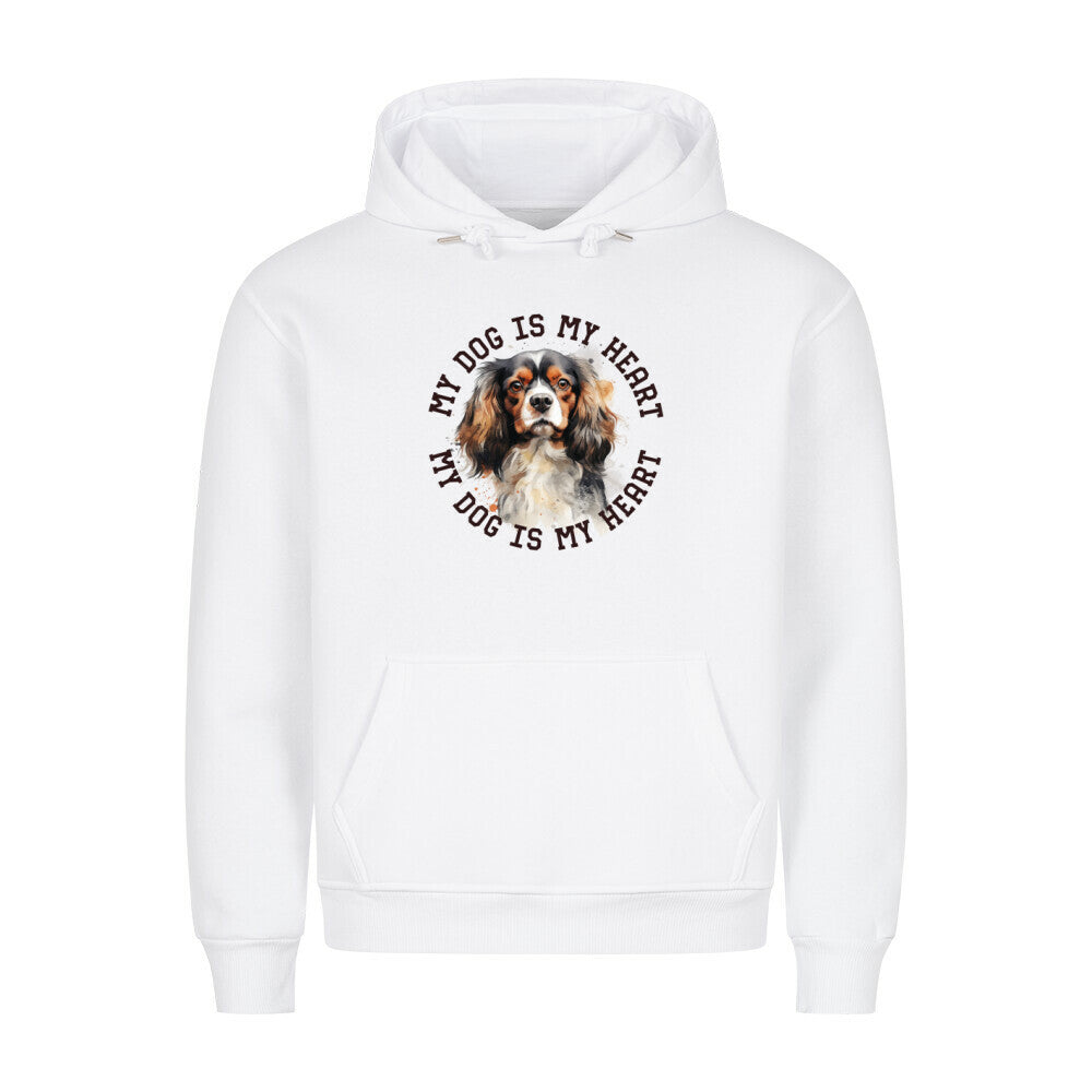 Premium Hoodie "American Cocker Spaniel HEART" Weiß – hunde-shirt.de