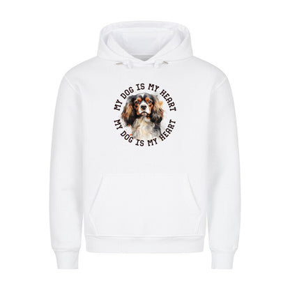 Premium Hoodie "American Cocker Spaniel HEART" Weiß – hunde-shirt.de