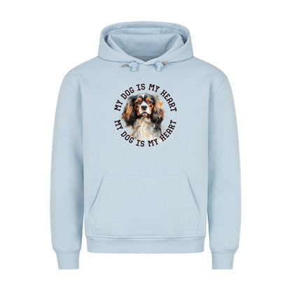 Premium Hoodie "American Cocker Spaniel HEART" Babyblau – hunde-shirt.de