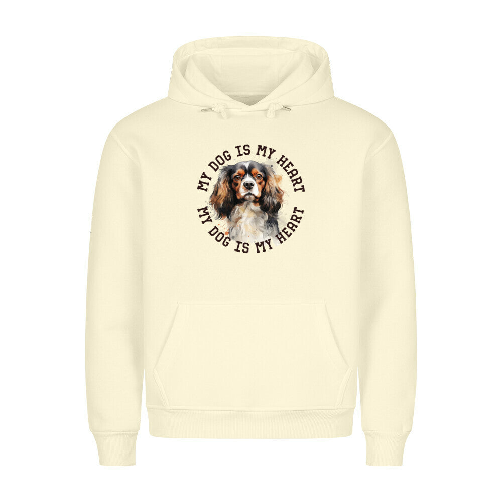 Premium Hoodie "American Cocker Spaniel HEART" Beige – hunde-shirt.de