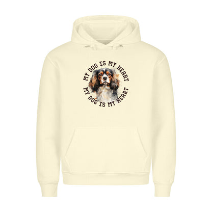 Premium Hoodie "American Cocker Spaniel HEART" Beige – hunde-shirt.de
