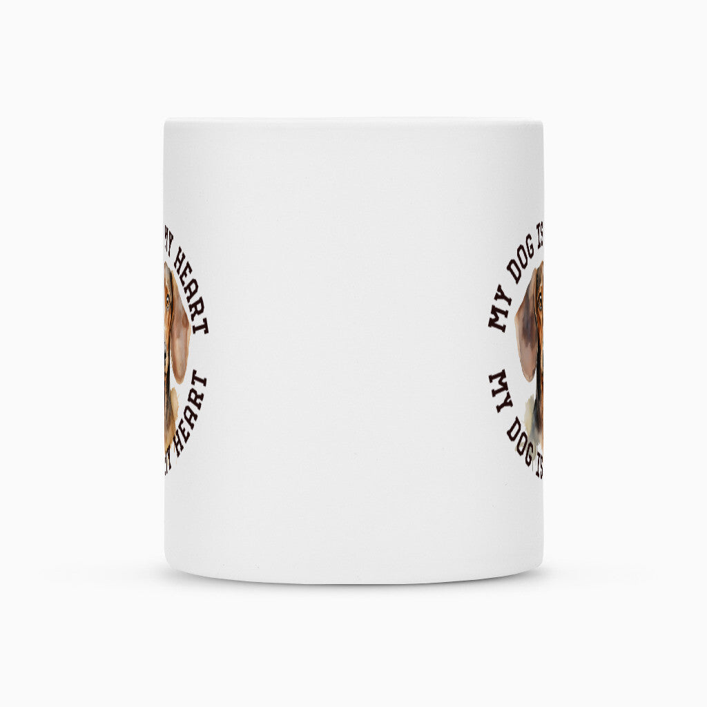 Tasse "Kurzhaar Dackel HEART" – hunde-shirt.de