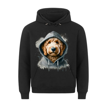 Premium Hoodie "Golden Doodle Hooded" Schwarz – hunde-shirt.de