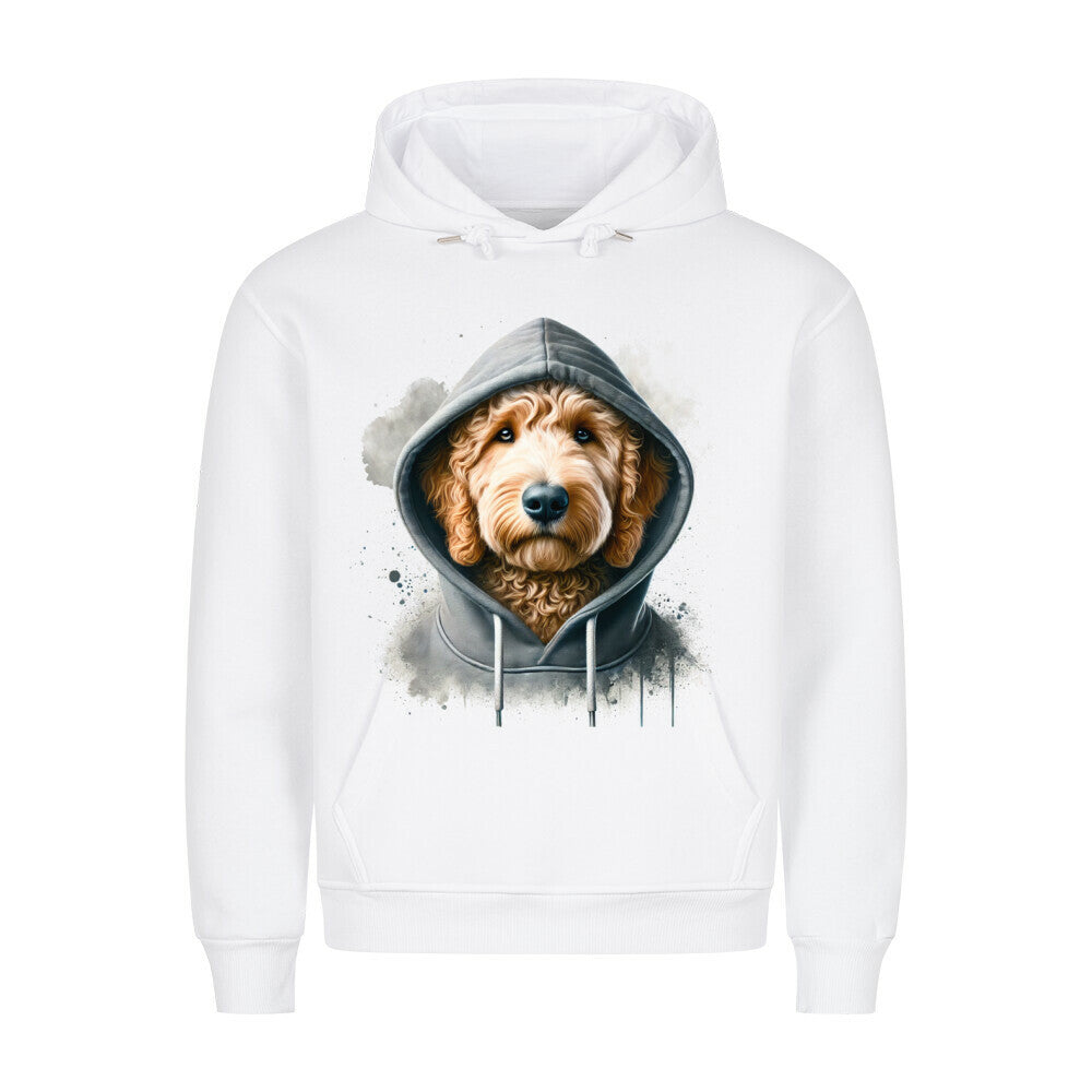 Premium Hoodie "Golden Doodle Hooded" Weiß – hunde-shirt.de
