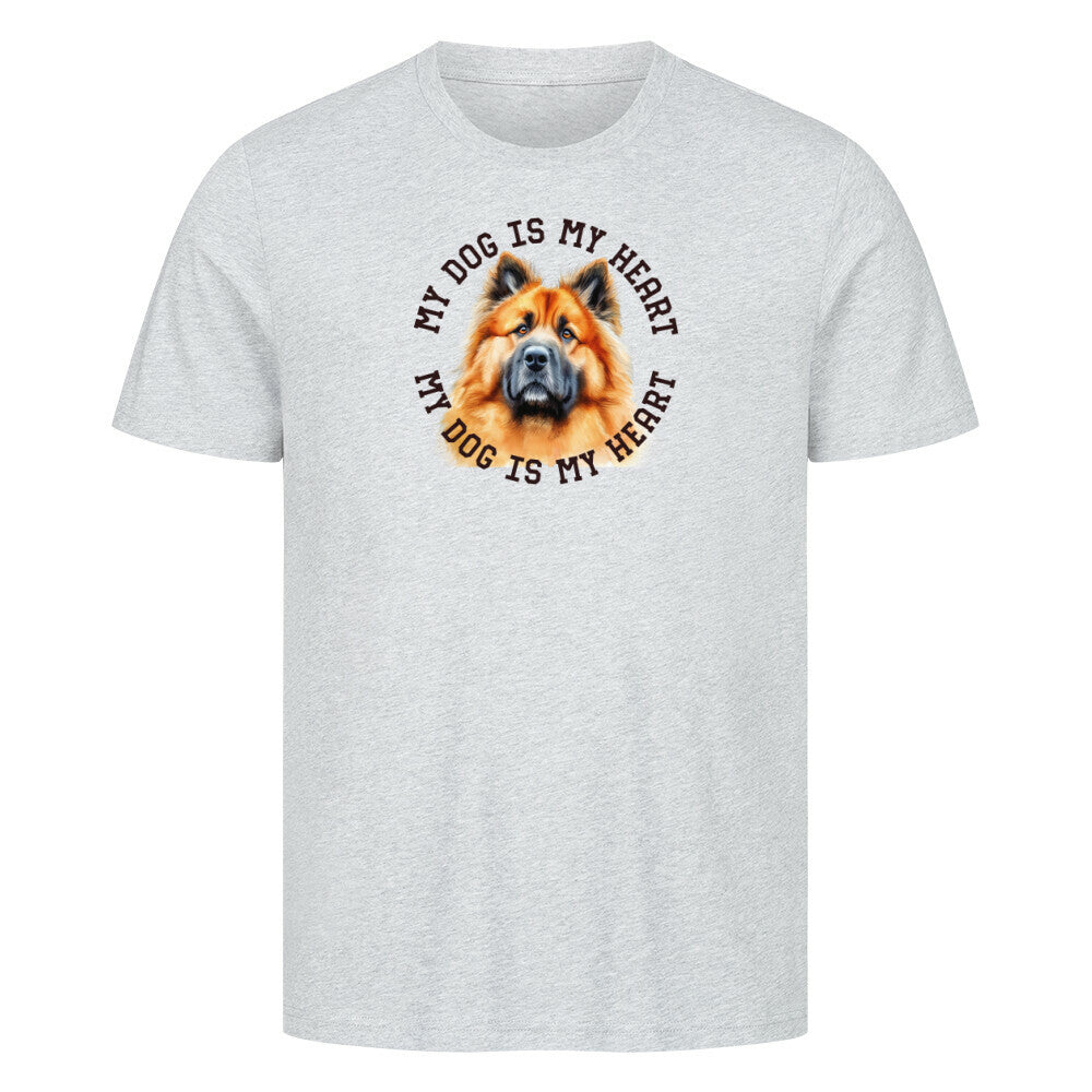 Premium T-Shirt "Eurasier HEART" Heather Grey – hunde-shirt.de