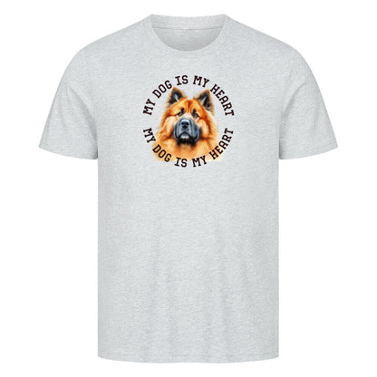 Premium T-Shirt "Eurasier HEART" Heather Grey – hunde-shirt.de