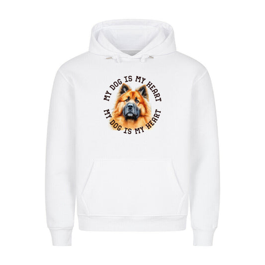 Premium Hoodie "Eurasier HEART" Weiß – hunde-shirt.de