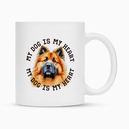 Tasse "Eurasier HEART" Weiß – hunde-shirt.de