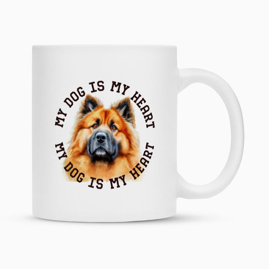 Tasse "Eurasier HEART" Weiß – hunde-shirt.de