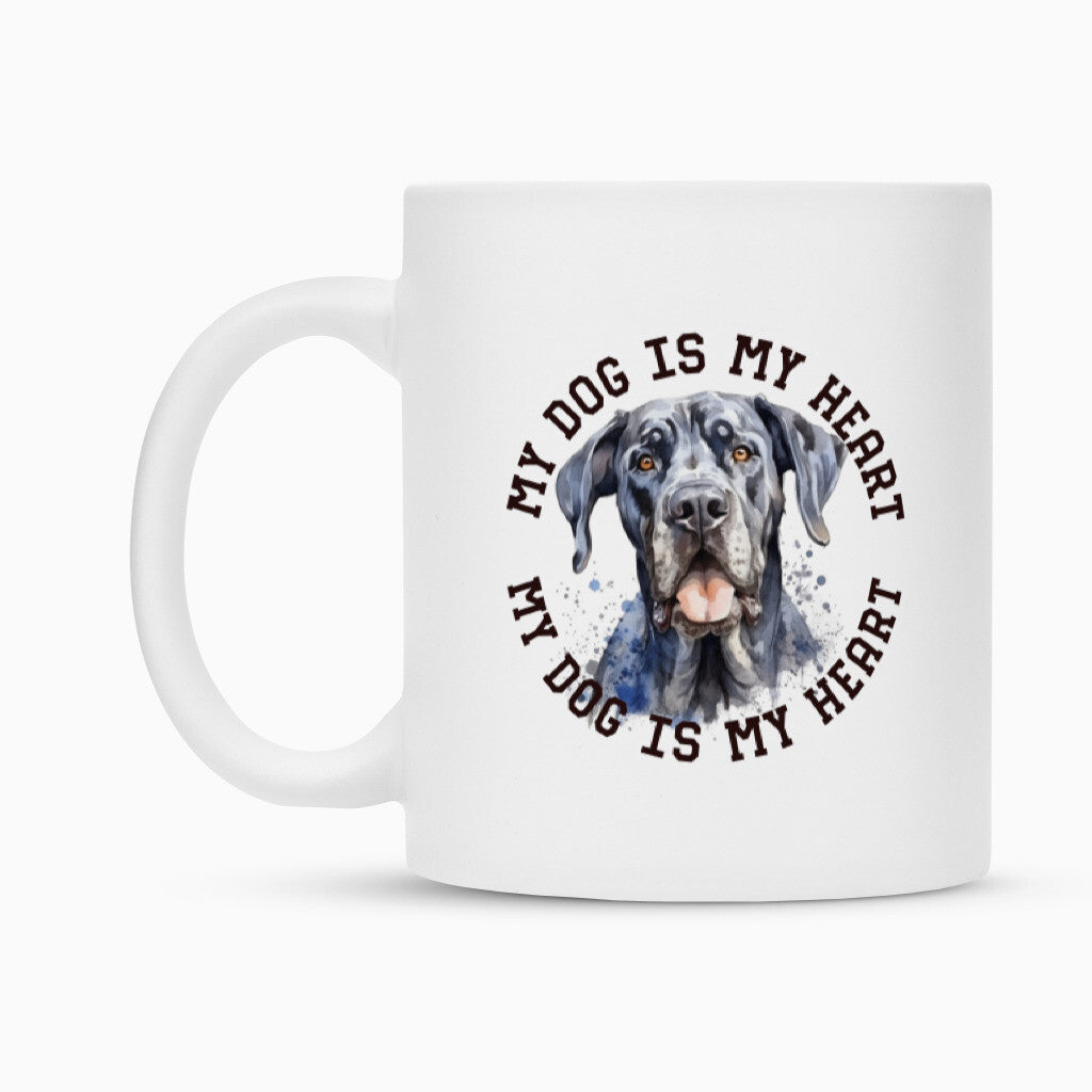 Tasse "Deutsche Dogge HEART" – hunde-shirt.de
