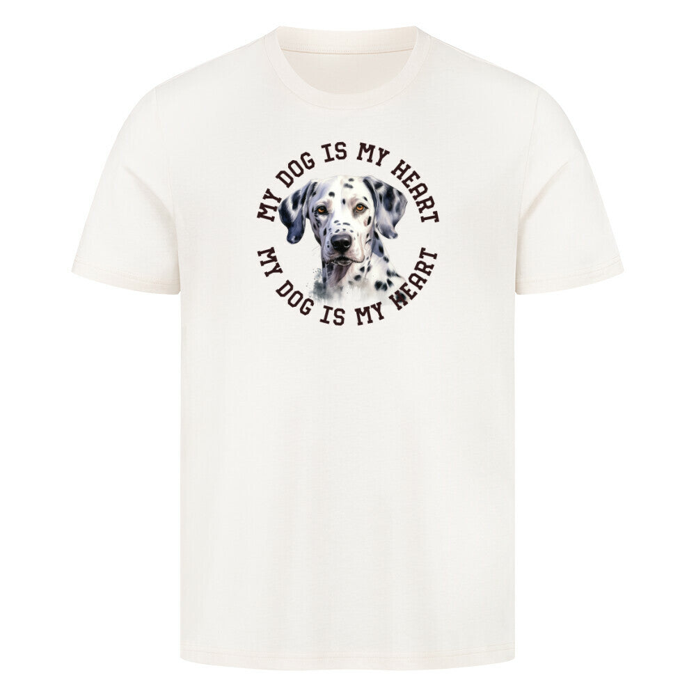 Premium T-Shirt "Dalmatiner HEART" Natural Raw – hunde-shirt.de