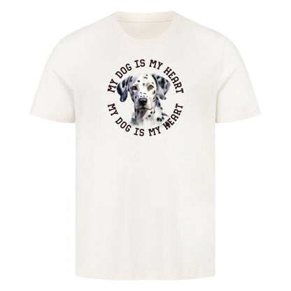 Premium T-Shirt "Dalmatiner HEART" Natural Raw – hunde-shirt.de