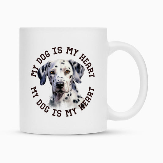 Tasse "Dalmatiner HEART" Weiß – hunde-shirt.de