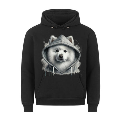 Premium Hoodie "Hooded American Eskimo" Schwarz – hunde-shirt.de