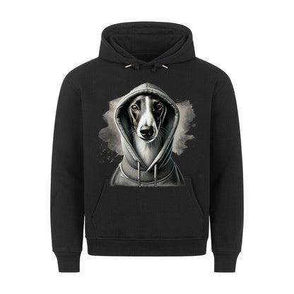 Premium Hoodie "Greyhound Hooded 2" Schwarz – hunde-shirt.de