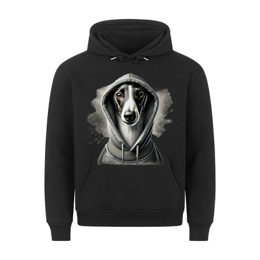 Premium Hoodie "Greyhound Hooded 2" Schwarz – hunde-shirt.de