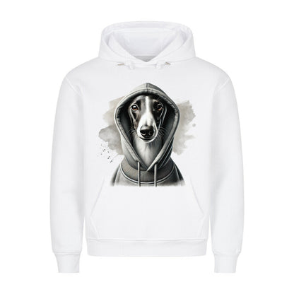 Premium Hoodie "Greyhound Hooded 2" Weiß – hunde-shirt.de