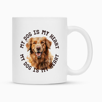 Tasse "Golden Retriever HEART" Weiß – hunde-shirt.de