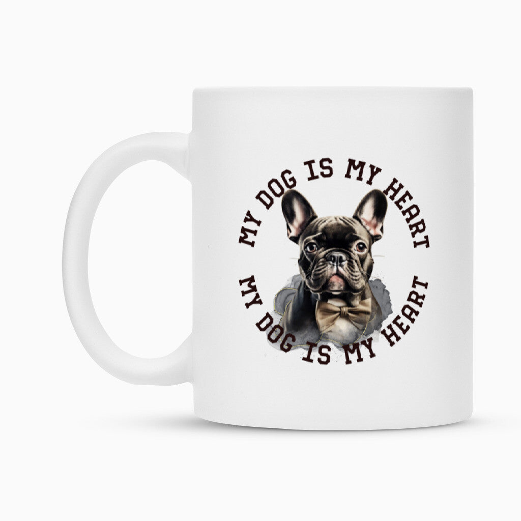 Tasse "Französische Bulldogge schwarz H" – hunde-shirt.de