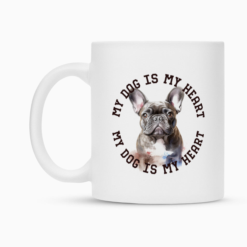 Tasse "Französische Bulldogge blau H" – hunde-shirt.de