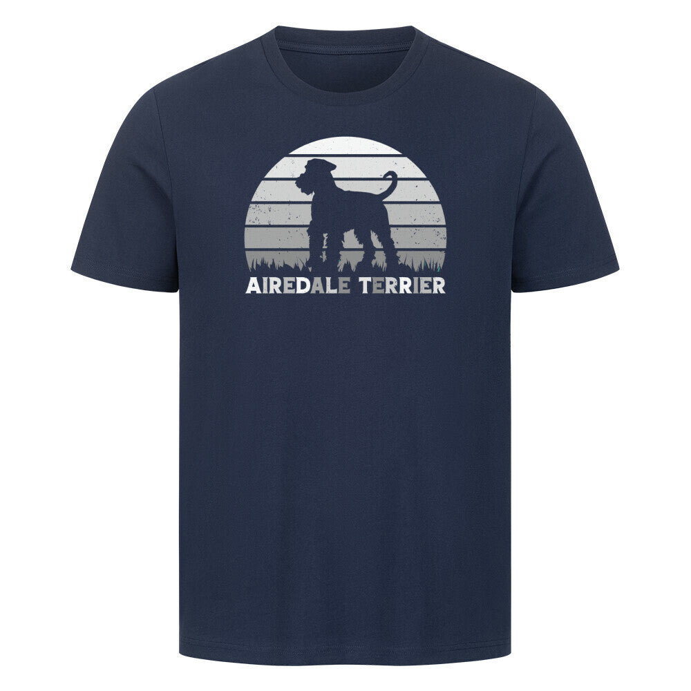Premium T-Shirt "Airedale Terrier S" French Navy – hunde-shirt.de