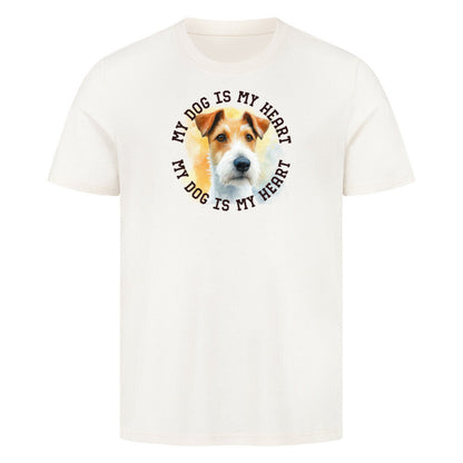 Premium T-Shirt "Foxterrier HEART" Natural Raw – hunde-shirt.de