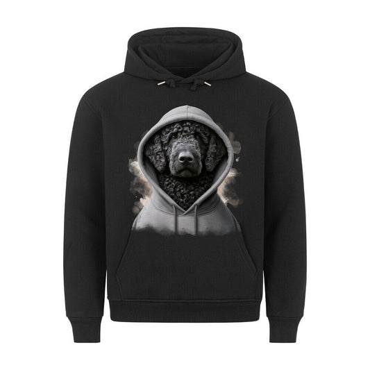 Premium Hoodie "Curly Coated Retriever Hooded" Schwarz – hunde-shirt.de