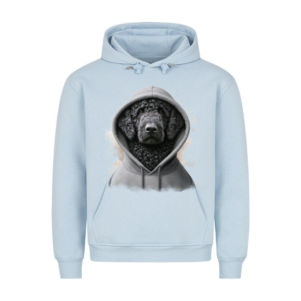 Premium Hoodie "Curly Coated Retriever Hooded" Babyblau – hunde-shirt.de