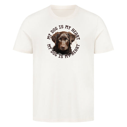 Premium T-Shirt "Curly Coated Retriever HEART" Natural Raw – hunde-shirt.de