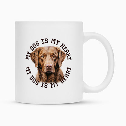 Tasse "Chesapeake Bay Retriever HEART" Weiß – hunde-shirt.de