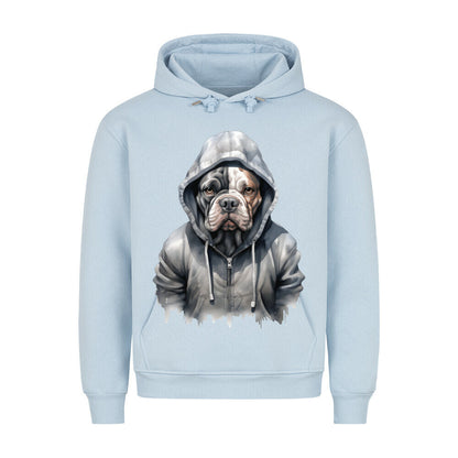 Premium Hoodie "Old English Bulldog Hooded" Babyblau – hunde-shirt.de