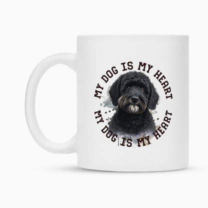 Tasse "Labradoodle schwarz HEART" – hunde-shirt.de