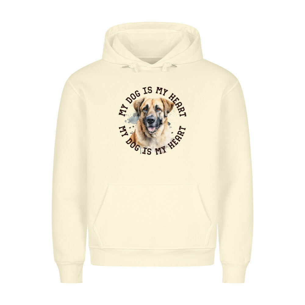 Premium Hoodie "Kangal HEART" Beige – hunde-shirt.de