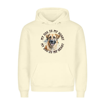 Premium Hoodie "Kangal HEART" Beige – hunde-shirt.de