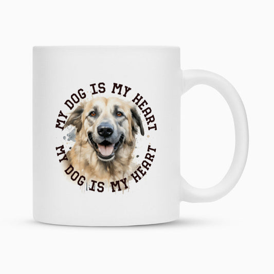 Tasse "Kangal grau HEART" Weiß – hunde-shirt.de