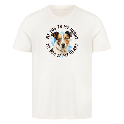 Premium T-Shirt "Jack Russell Terrier mix HEART" Natural Raw – hunde-shirt.de