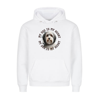 Premium Hoodie "Havaneser HEART 2" Weiß – hunde-shirt.de