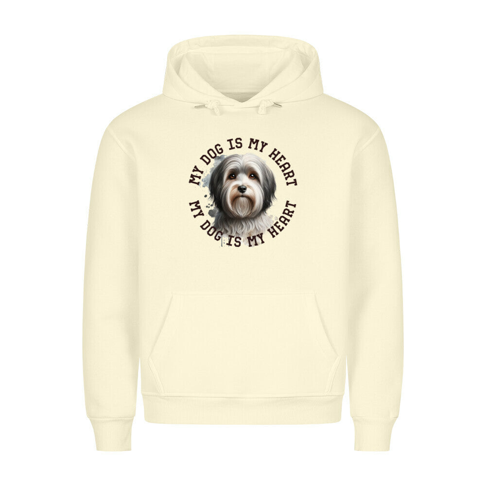 Premium Hoodie "Havaneser HEART 2" Beige – hunde-shirt.de