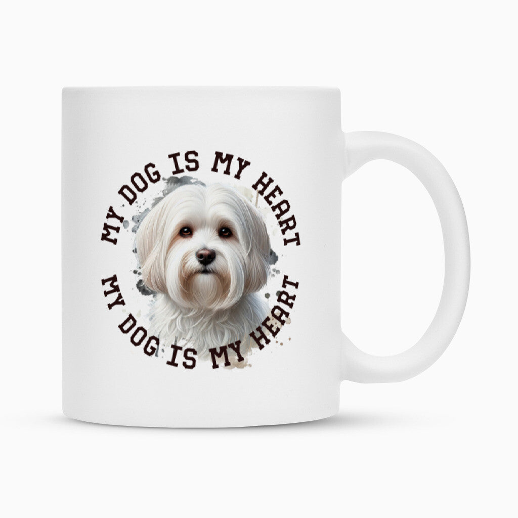 Tasse "Havaneser HEART 3" Weiß – hunde-shirt.de