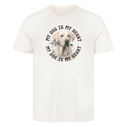 Premium T-Shirt "Labrador Retriever HEART" Natural Raw – hunde-shirt.de