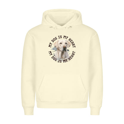 Premium Hoodie "Labrador Retriever HEART" Beige – hunde-shirt.de