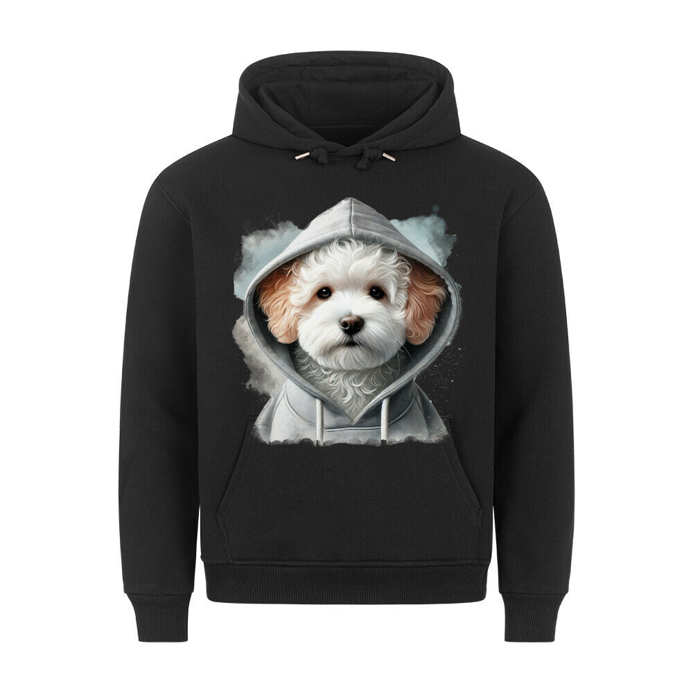 Premium Hoodie "Bologneser Hooded" Schwarz – hunde-shirt.de