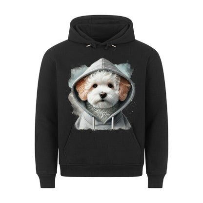 Premium Hoodie "Bologneser Hooded" Schwarz – hunde-shirt.de
