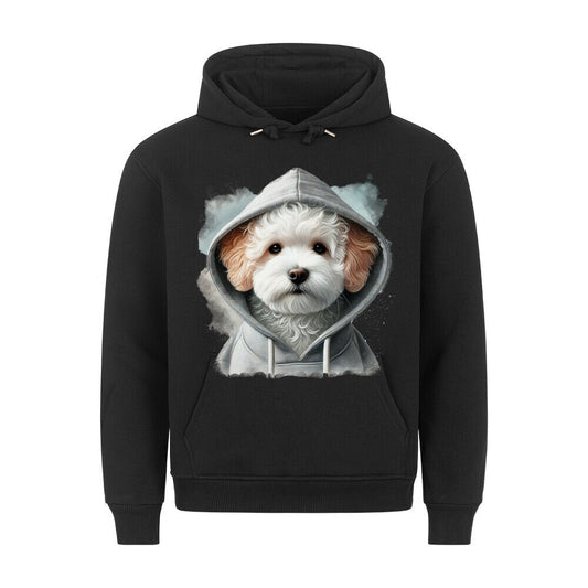Premium Hoodie "Bologneser Hooded" Schwarz – hunde-shirt.de