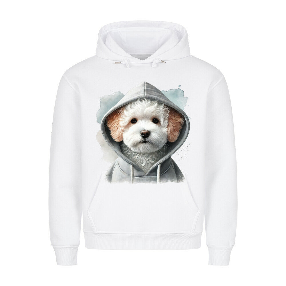 Premium Hoodie "Bologneser Hooded" Weiß – hunde-shirt.de