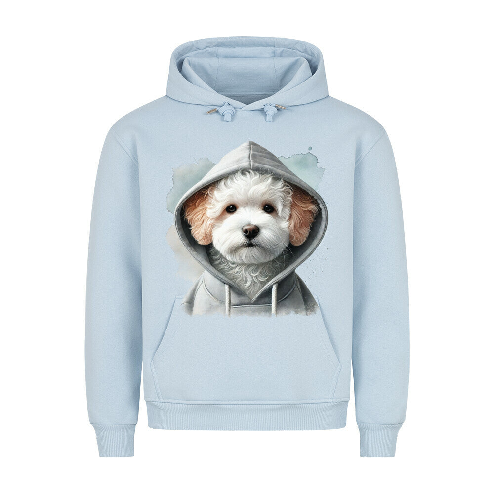 Premium Hoodie "Bologneser Hooded" Babyblau – hunde-shirt.de