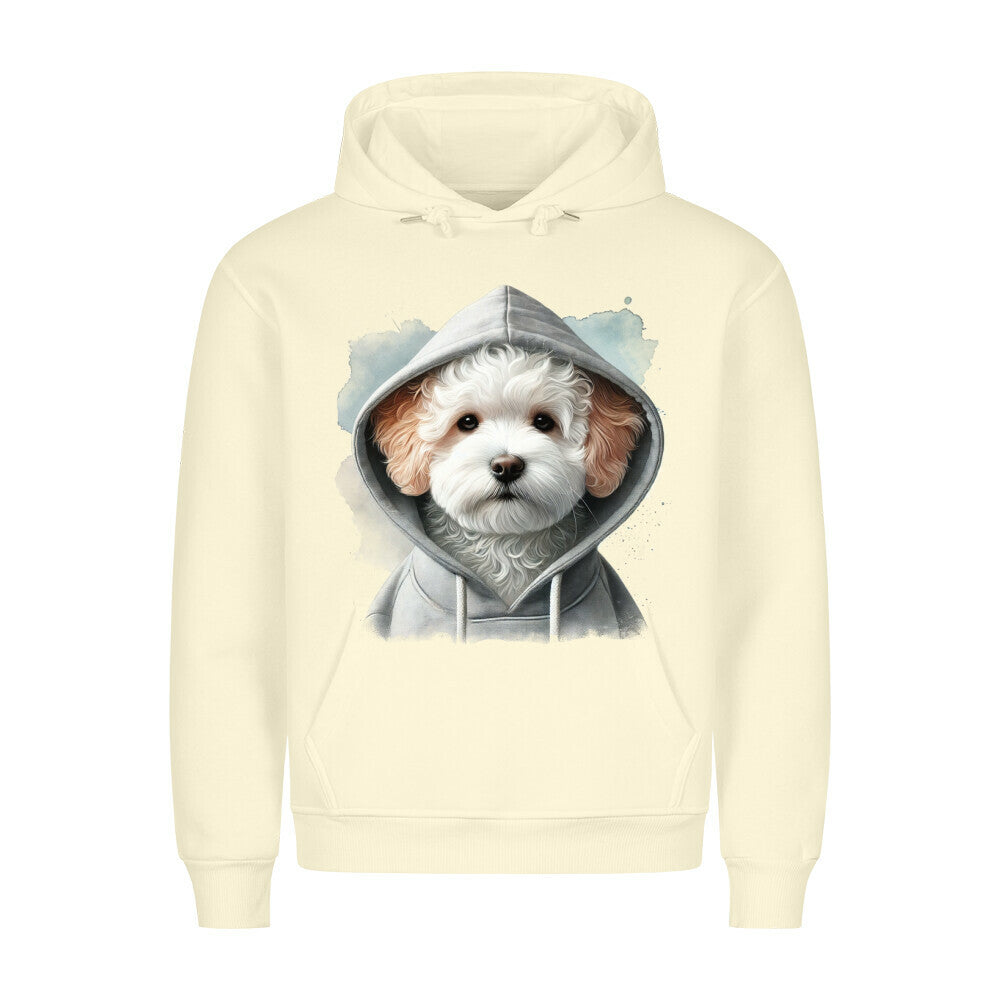 Premium Hoodie "Bologneser Hooded" Beige – hunde-shirt.de
